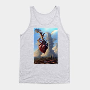 Steampunk mechanical heart Tank Top